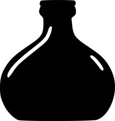 bottle of medicine flat icon. vector bottle of medicine in flat manner isolate on white background. component for web, game and medicine ad