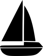 sailboat icon vector isolate on white background