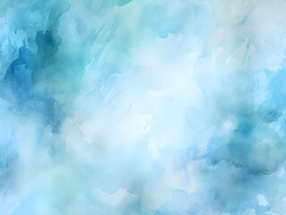 Pale Blue Background with Watercolor Wash Effect, AI Generated Image