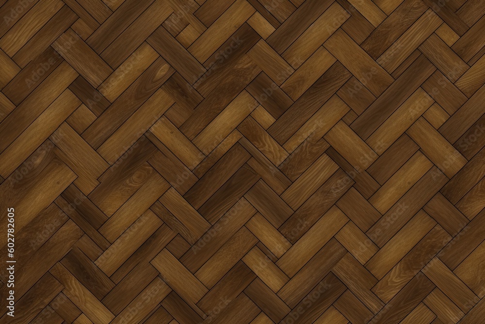 Poster wooden floor with a geometric square pattern generative ai