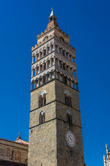 Fototapeta na wymiar Belltower of Pistoia Cathedral, Tuscany, Italy