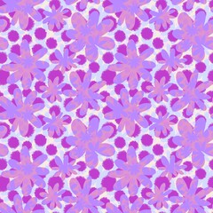 Floral summer seamless flower pattern for fabrics and textiles and packaging and gifts and cards and linens and kids