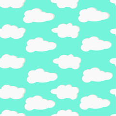 pattern, background white clouds on a blue background, sky, texture seamless pattern with clouds