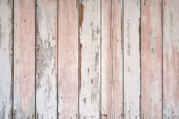 Rustic Realism: Light Pink White Wooden Panel Background, Generative AI
