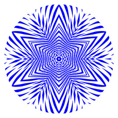 kreisfläche mit einem feingliedrigen rotationssymmetrischen blauen muster, mandala, modern art,