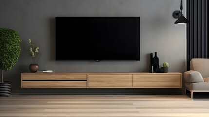 Minimalist Interior of modern interior desige 3D rendering, generative ai
