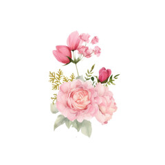 Pink and Cream Flowers  - 12