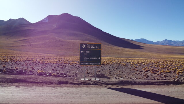 Rota do Sol no deserto do Atacama, Chile