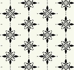 Vector monochrome geometric pattern in simple graphic design. Fashion trendy geometry.
