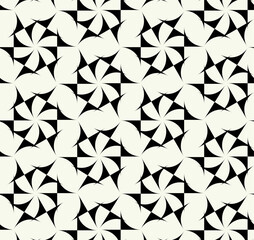 Vector monochrome geometric pattern in simple graphic design. Fashion trendy geometry.