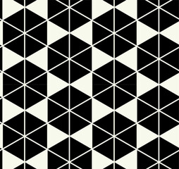 Vector monochrome geometric pattern in simple graphic design. Fashion trendy geometry.