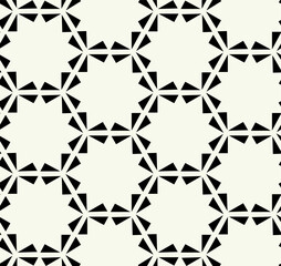 Vector monochrome geometric pattern in simple graphic design. Fashion trendy geometry.