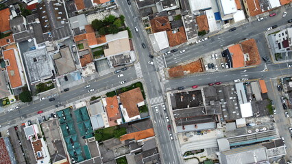 Aerial view of the city of Mogi das Cruzes, SP, Brazil