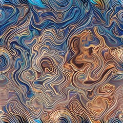 Abstract wavy pattern of different colors Generative AI