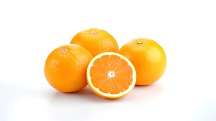 oranges isolated on a white background with copy space