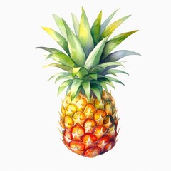 pineapple isolated on white background, generative ai