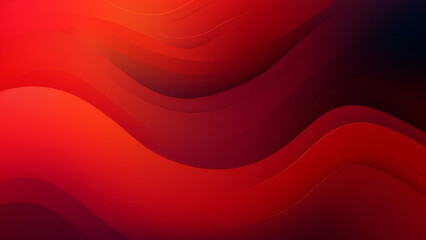 Red background, Waves abstraction
