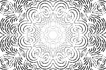 luxurious paper cut design colourful rainbow flowers line art pattern of indonesian culture traditional  batik ethnic dayak for textile or fashion
