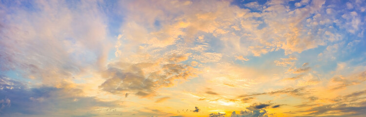 Natural background: dramatic sky at sunset