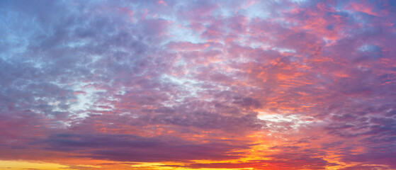 Obraz na płótnie Canvas Natural background: dramatic sky at sunset