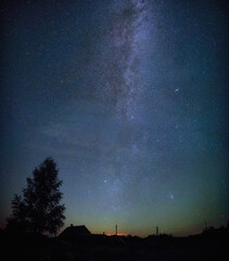 Stars Sky and milky way in countryside