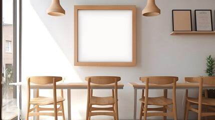 Minimalist Interior of modern interior desige 3D rendering, generative ai