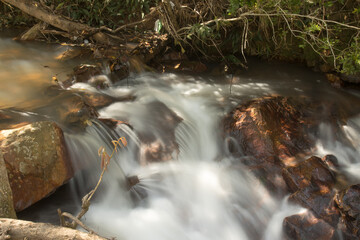 One of the Smaller Waterfalls at Cachoeira Boqueirao in Paranoa, Brazil, near Brasilia