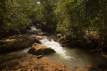 One of the Smaller Waterfalls at Cachoeira Boqueirao in Paranoa, Brazil, near Brasilia