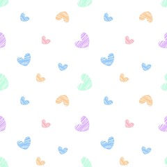 Cute colorful little hearts pattern