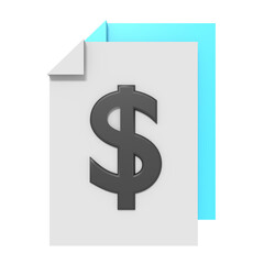 3d icon of Financial Document