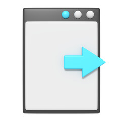 3d icon of Send Webpage