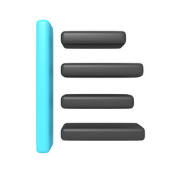 Obraz premium 3d icon of Left Alignment