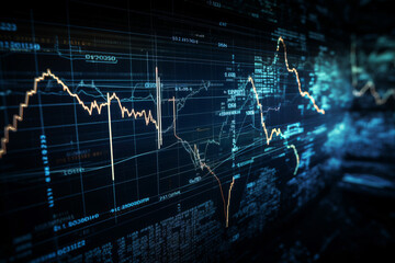 Ai artwork of a stock market chart. Generative ai.