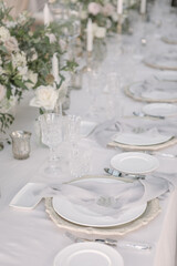 Bridal table for beautiful wedding