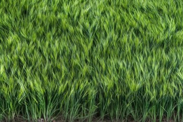 Obraz premium grassy field with a foreground of dirt and soil Generative AI