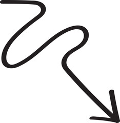 decoration hand drawn arrow illustration.