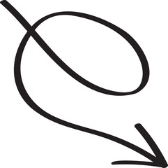 decoration hand drawn arrow illustration.