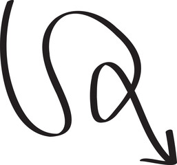 decoration hand drawn arrow illustration.