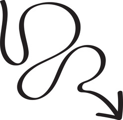 decoration hand drawn arrow illustration.