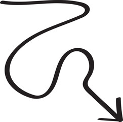 decoration hand drawn arrow illustration.