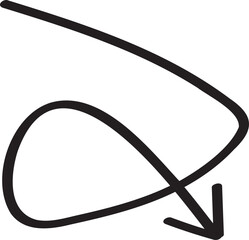 decoration hand drawn arrow illustration.