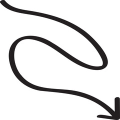 decoration hand drawn arrow illustration.