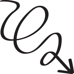 decoration hand drawn arrow illustration.