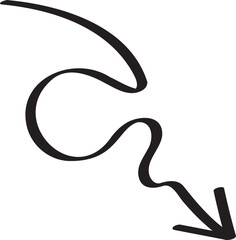 decoration hand drawn arrow illustration.