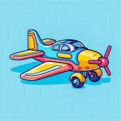 Fototapeta premium illustration of airplane - created with Generative AI technology