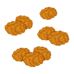 Apple Fritters. Hand drawn watercolor vector illustration