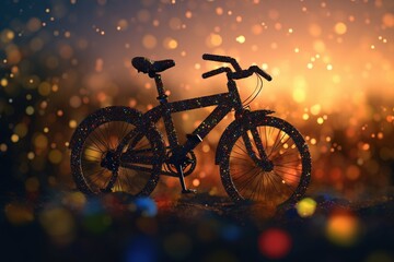 Fototapeta na wymiar World bicycle day. Celebration happy globe riding world. June 3. Go Green Save Environment. fresh air, energy of nature, relaxation, freedom. Active healthy lifestyle. Generative AI
