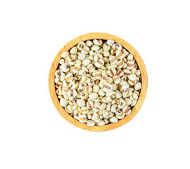 Millet in wood cup on  transparent png