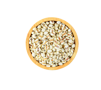 Millet in wood cup on  transparent png