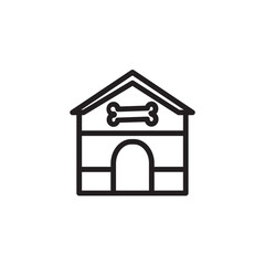 Dog House Pet Outline Icon